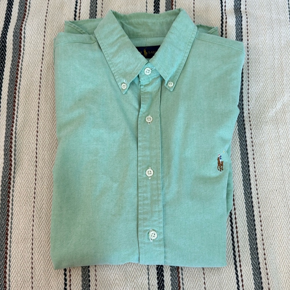 Men’s Ralph Lauren Pastel Green Oxford Size M